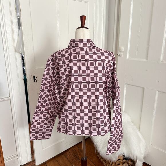 NWT The Kit Canvas Mia Jacket in Berry Glen Plaid - Picture 3 of 5